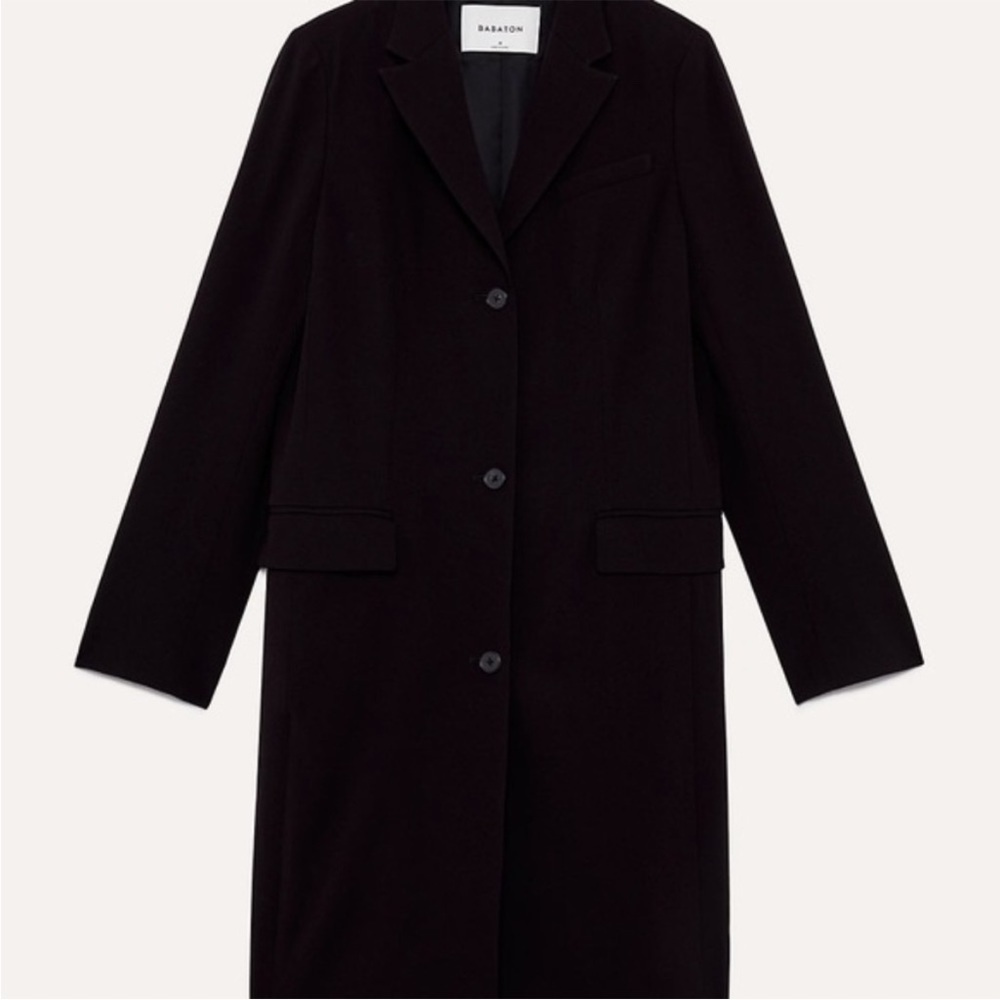 Aritzia Babaton Trent Long Blazer Jacket | Black | 0 - Picture 2 of 6